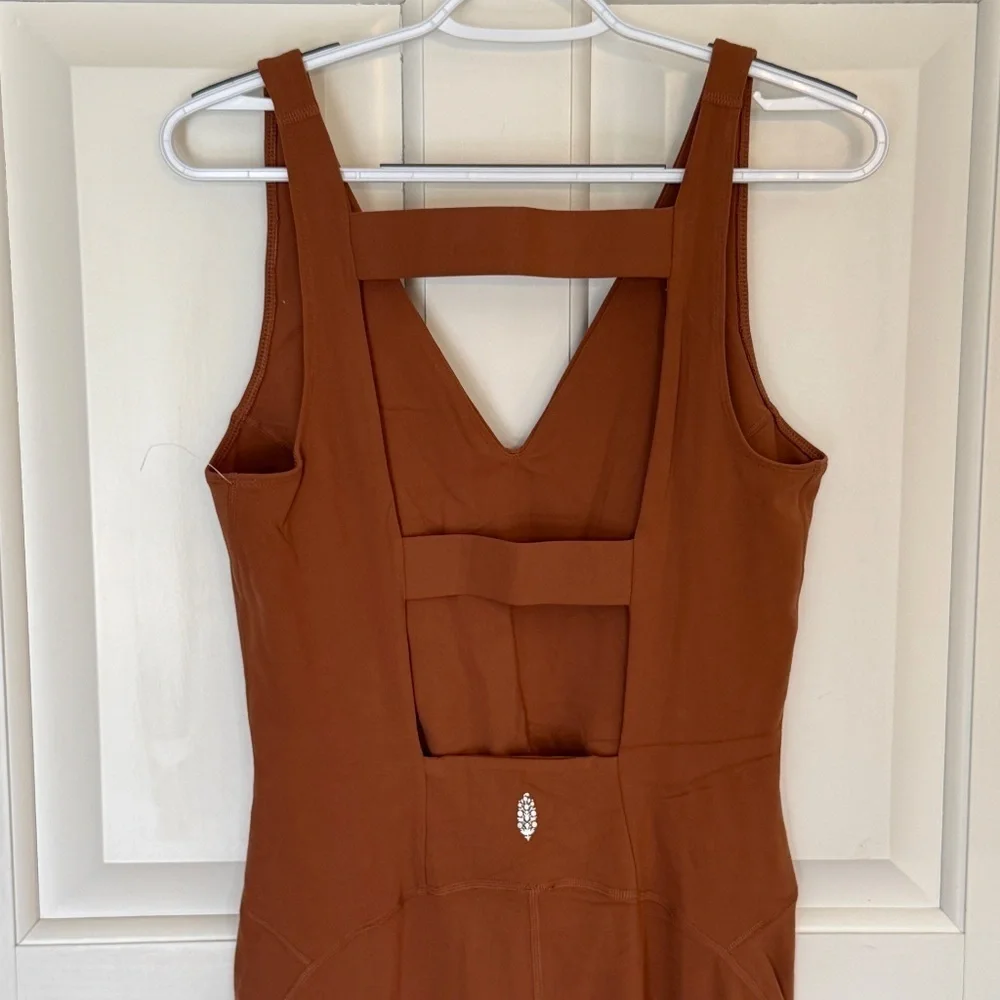New! Free Movemnt x Free People Never Better One-Piece Brown 45444